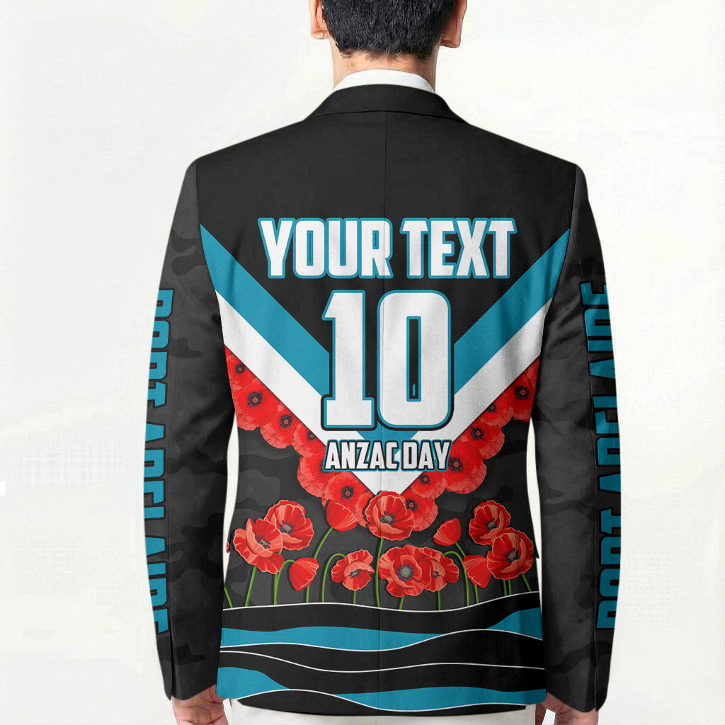 Personalised Port Adelaide Power ANZAC Blazer Military Remembrance Australian Football Mascot Camouflage