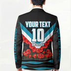 Personalised Port Adelaide Power ANZAC Blazer Military Remembrance Australian Football Mascot Camouflage