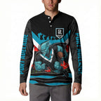 Personalised Port Adelaide Power ANZAC Button Sweatshirt Military Remembrance Australian Football Mascot Camouflage