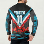 Personalised Port Adelaide Power ANZAC Button Sweatshirt Military Remembrance Australian Football Mascot Camouflage