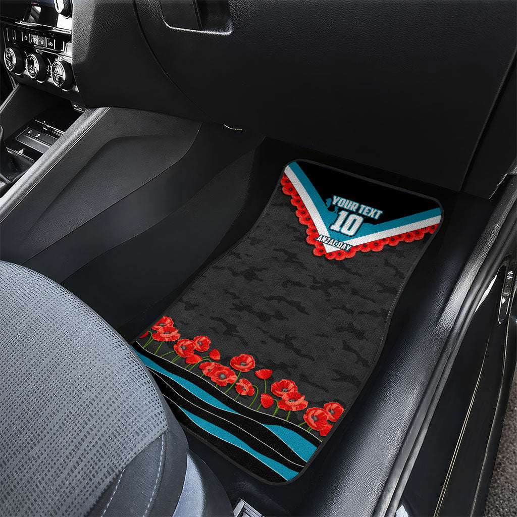 Personalised Port Adelaide Power ANZAC Car Mats Military Remembrance Australian Football Mascot Camouflage