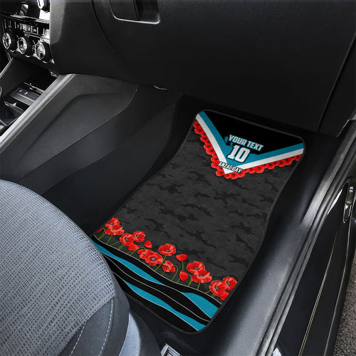 Personalised Port Adelaide Power ANZAC Car Mats Military Remembrance Australian Football Mascot Camouflage
