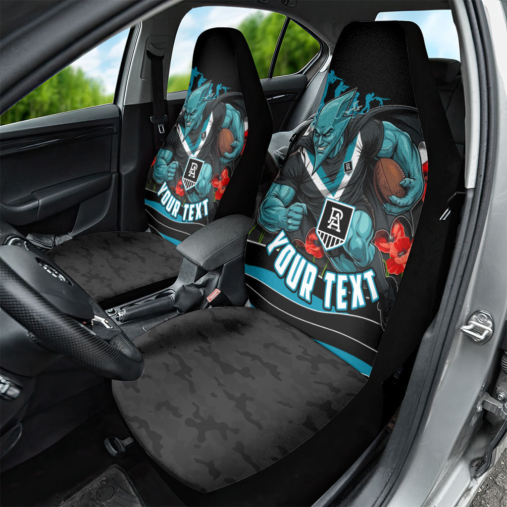 Personalised Port Adelaide Power ANZAC Car Seat Cover Military Remembrance Australian Football Mascot Camouflage