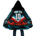Personalised Port Adelaide Power ANZAC Cloak Military Remembrance Australian Football Mascot Camouflage