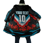 Personalised Port Adelaide Power ANZAC Cloak Military Remembrance Australian Football Mascot Camouflage