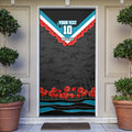 Personalised Port Adelaide Power ANZAC Door Cover Military Remembrance Australian Football Mascot Camouflage