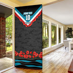 Personalised Port Adelaide Power ANZAC Door Cover Military Remembrance Australian Football Mascot Camouflage