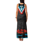 Personalised Port Adelaide Power ANZAC Family Matching Tank Maxi Dress and Hawaiian Shirt Military Remembrance Australian Football Mascot Camouflage