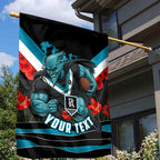 Personalised Port Adelaide Power ANZAC Garden Flag Military Remembrance Australian Football Mascot Camouflage