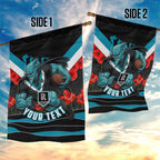 Personalised Port Adelaide Power ANZAC Garden Flag Military Remembrance Australian Football Mascot Camouflage