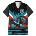 Personalised Port Adelaide Power ANZAC Hawaiian Shirt Military Remembrance Australian Football Mascot Camouflage