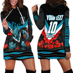 Personalised Port Adelaide Power ANZAC Hoodie Dress Military Remembrance Australian Football Mascot Camouflage