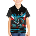 Personalised Port Adelaide Power ANZAC Kid Hawaiian Shirt Military Remembrance Australian Football Mascot Camouflage