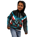 Personalised Port Adelaide Power ANZAC Kid Hoodie Military Remembrance Australian Football Mascot Camouflage