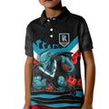 Personalised Port Adelaide Power ANZAC Kid Polo Shirt Military Remembrance Australian Football Mascot Camouflage
