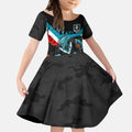 Personalised Port Adelaide Power ANZAC Kid Short Sleeve Dress Military Remembrance Australian Football Mascot Camouflage