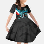 Personalised Port Adelaide Power ANZAC Kid Short Sleeve Dress Military Remembrance Australian Football Mascot Camouflage