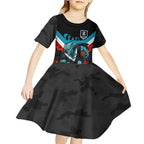 Personalised Port Adelaide Power ANZAC Kid Short Sleeve Dress Military Remembrance Australian Football Mascot Camouflage
