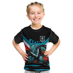 Personalised Port Adelaide Power ANZAC Kid T Shirt Military Remembrance Australian Football Mascot Camouflage