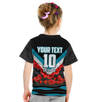 Personalised Port Adelaide Power ANZAC Kid T Shirt Military Remembrance Australian Football Mascot Camouflage