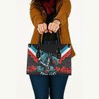 Personalised Port Adelaide Power ANZAC Leather Bag Military Remembrance Australian Football Mascot Camouflage