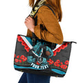 Personalised Port Adelaide Power ANZAC Leather Tote Bag Military Remembrance Australian Football Mascot Camouflage
