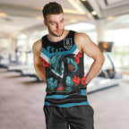 Personalised Port Adelaide Power ANZAC Men Tank Top Military Remembrance Australian Football Mascot Camouflage