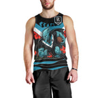 Personalised Port Adelaide Power ANZAC Men Tank Top Military Remembrance Australian Football Mascot Camouflage