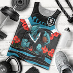 Personalised Port Adelaide Power ANZAC Men Tank Top Military Remembrance Australian Football Mascot Camouflage