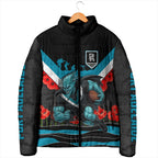 Personalised Port Adelaide Power ANZAC Padded Jacket Military Remembrance Australian Football Mascot Camouflage