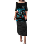 Personalised Port Adelaide Power ANZAC Puletasi Military Remembrance Australian Football Mascot Camouflage