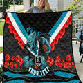 Personalised Port Adelaide Power ANZAC Quilt Military Remembrance Australian Football Mascot Camouflage