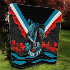 Personalised Port Adelaide Power ANZAC Quilt Military Remembrance Australian Football Mascot Camouflage