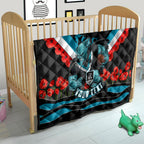 Personalised Port Adelaide Power ANZAC Quilt Military Remembrance Australian Football Mascot Camouflage