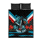 Personalised Port Adelaide Power ANZAC Quilt Bed Set Military Remembrance Australian Football Mascot Camouflage