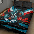 Personalised Port Adelaide Power ANZAC Quilt Bed Set Military Remembrance Australian Football Mascot Camouflage
