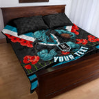 Personalised Port Adelaide Power ANZAC Quilt Bed Set Military Remembrance Australian Football Mascot Camouflage