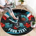 Personalised Port Adelaide Power ANZAC Round Carpet Military Remembrance Australian Football Mascot Camouflage
