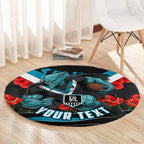 Personalised Port Adelaide Power ANZAC Round Carpet Military Remembrance Australian Football Mascot Camouflage