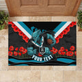Personalised Port Adelaide Power ANZAC Rubber Doormat Military Remembrance Australian Football Mascot Camouflage