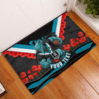 Personalised Port Adelaide Power ANZAC Rubber Doormat Military Remembrance Australian Football Mascot Camouflage