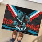 Personalised Port Adelaide Power ANZAC Rubber Doormat Military Remembrance Australian Football Mascot Camouflage