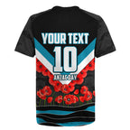 Personalised Port Adelaide Power ANZAC Rugby Jersey Military Remembrance Australian Football Mascot Camouflage