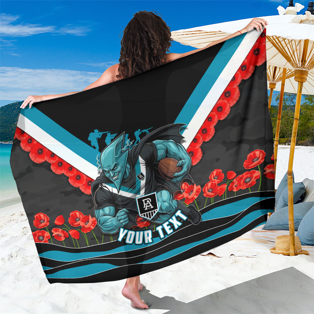 Personalised Port Adelaide Power ANZAC Sarong Military Remembrance Australian Football Mascot Camouflage