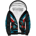 Personalised Port Adelaide Power ANZAC Sherpa Hoodie Military Remembrance Australian Football Mascot Camouflage