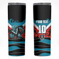 Personalised Port Adelaide Power ANZAC Skinny Tumbler Military Remembrance Australian Football Mascot Camouflage