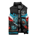 Personalised Port Adelaide Power ANZAC Sleeveless Puffer Jacket Military Remembrance Australian Football Mascot Camouflage