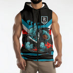 Personalised Port Adelaide Power ANZAC Sleeveless Zip Hoodie Military Remembrance Australian Football Mascot Camouflage