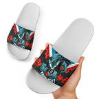 Personalised Port Adelaide Power ANZAC Slide Sandals Military Remembrance Australian Football Mascot Camouflage