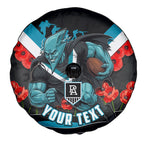 Personalised Port Adelaide Power ANZAC Spare Tire Cover Military Remembrance Australian Football Mascot Camouflage